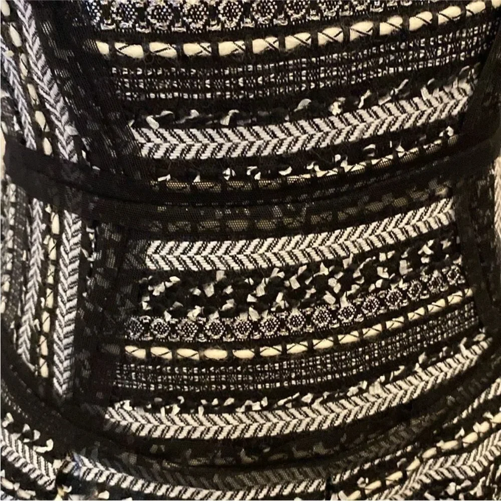 Milly Elegant Black and White Patterned Dress, US4 - Picture 6 of 12